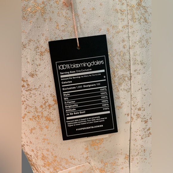 NWT Rebecca Taylor Gold Foil Party Dress - Picture 3 of 7